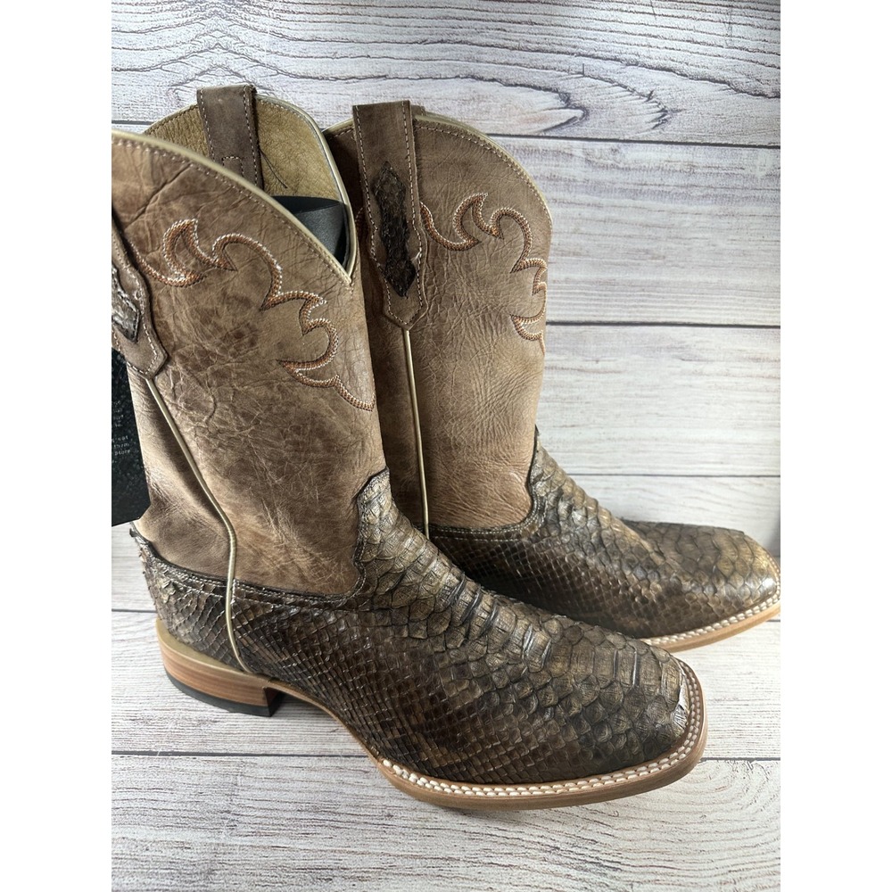 Cody James Men's Exotic Python Western Cowboy Boots Broad Square Toe Size 12 EE